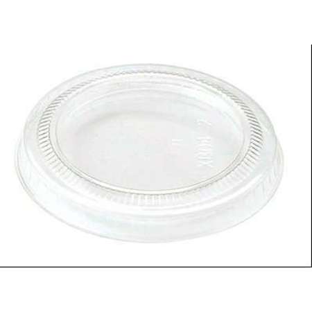 WORLD CENTRIC 2 oz. Ingeo Compostable Clear Souffle Bowl Clear Flat Lid, PK2000 CPL-CS-2S